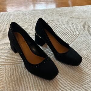 Black block heels